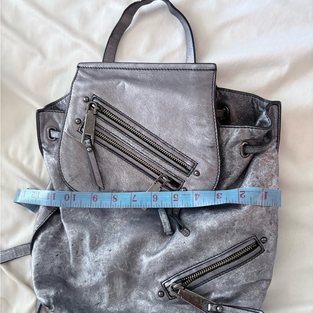Marc Jacobs Metallic Silver Backpack - image 2